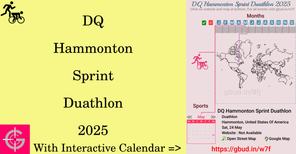 Sport event in 2025, DQ Hammonton Sprint Duathlon 2025