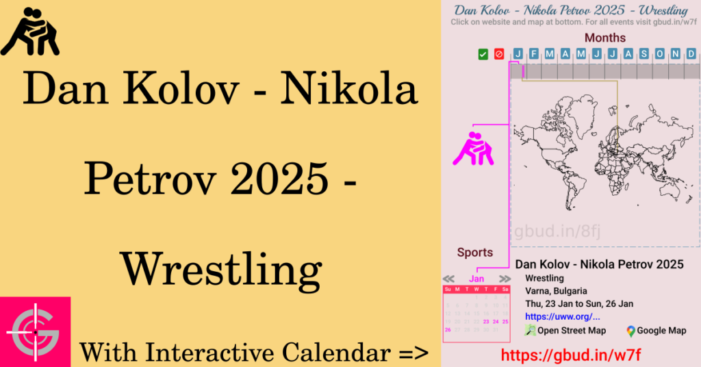 Sport event in 2025, Dan Kolov - Nikola Petrov 2025 - Wrestling