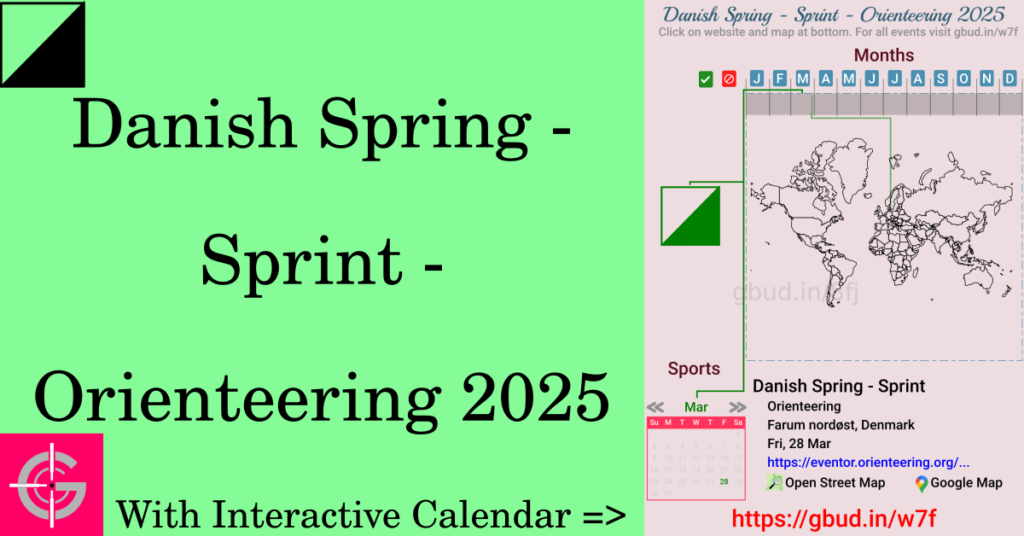 Sport event in 2025, Danish Spring - Sprint - Orienteering 2025