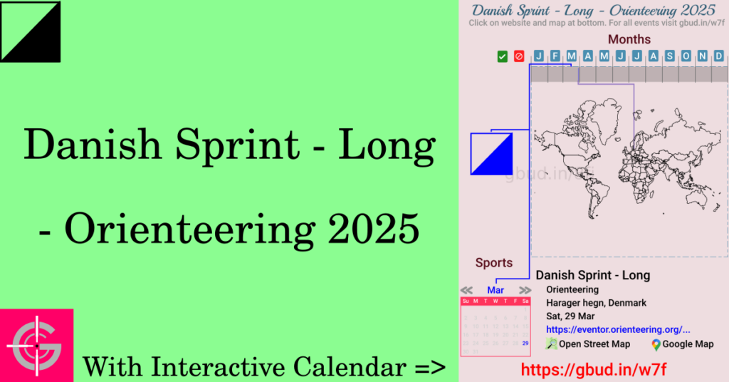 Sport event in 2025, Danish Sprint - Long - Orienteering 2025