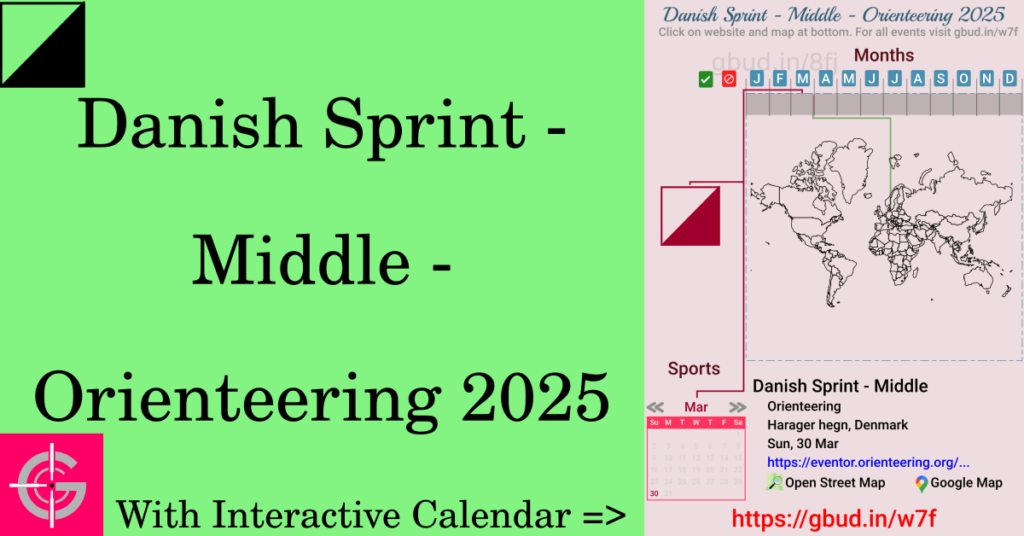 Sport event in 2025, Danish Sprint - Middle - Orienteering 2025