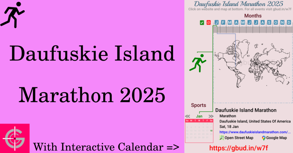 Sport event in 2025, Daufuskie Island Marathon 2025