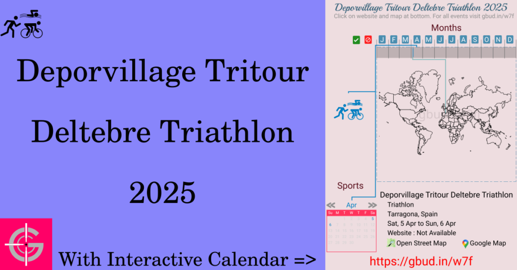 Sport event in 2025, Deporvillage Tritour Deltebre Triathlon 2025