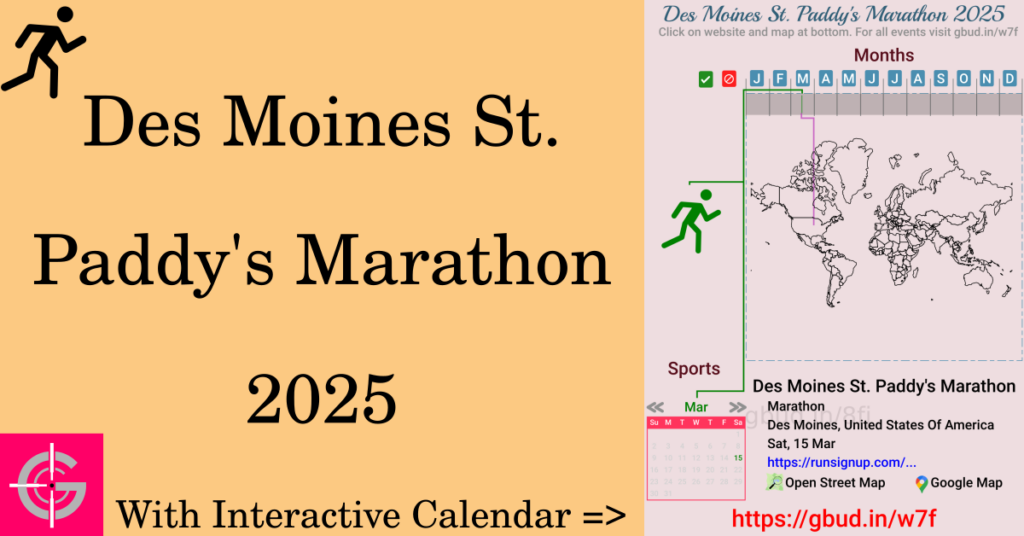 Sport event in 2025, Des Moines St. Paddy's Marathon 2025