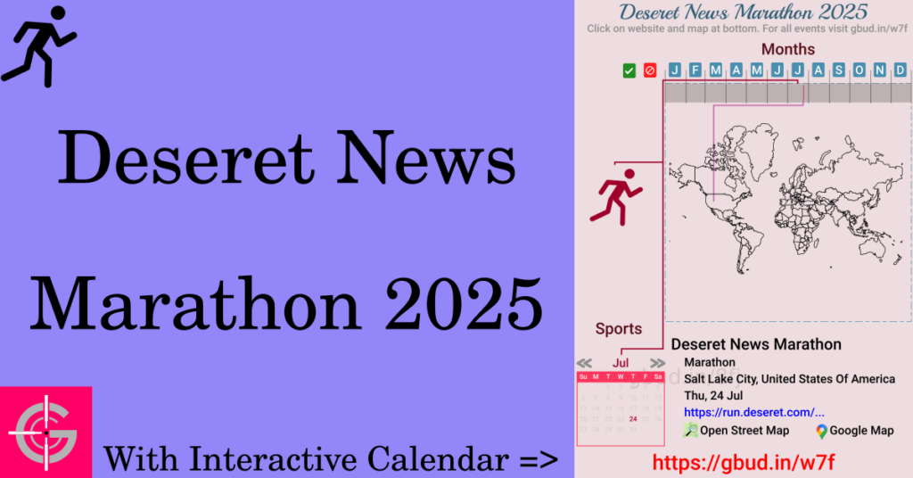 Sport event in 2025, Deseret News Marathon 2025