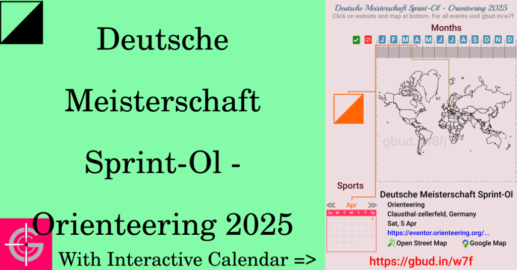 Sport event in 2025, Deutsche Meisterschaft Sprint-Ol - Orienteering 2025