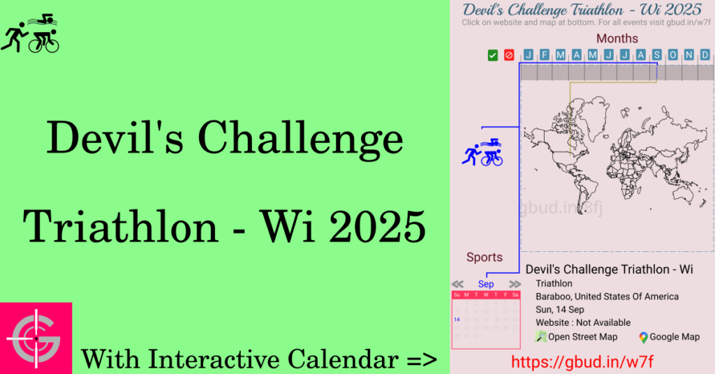 Sport event in 2025, Devil's Challenge Triathlon - Wi 2025