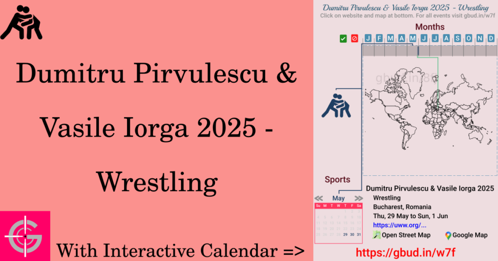 Sport event in 2025, Dumitru Pirvulescu & Vasile Iorga 2025 - Wrestling