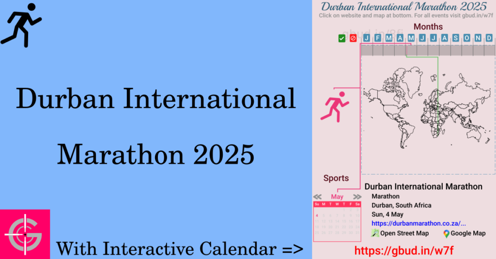 Sport event in 2025, Durban International Marathon 2025