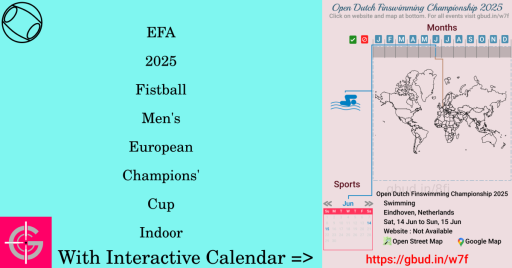 Sport event in 2025, EFA 2025 Fistball Men's European Champions' Cup Indoor