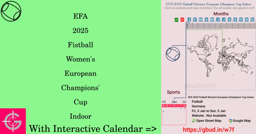 Sport event in 2025, EFA 2025 Fistball Women's European Champions' Cup Indoor