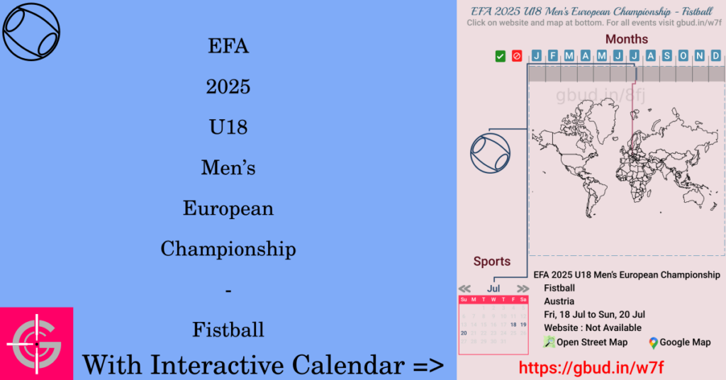 Sport event in 2025, EFA 2025 U18 Men’s European Championship - Fistball