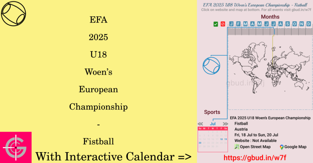 Sport event in 2025, EFA 2025 U18 Woen’s European Championship - Fistball