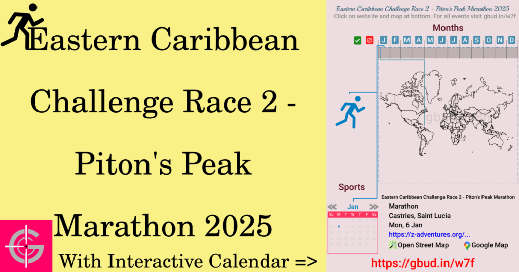 Sport event in 2025, Eastern Caribbean Challenge Race 2 - Piton's Peak Marathon 2025