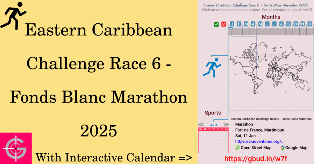 Sport event in 2025, Eastern Caribbean Challenge Race 6 - Fonds Blanc Marathon 2025