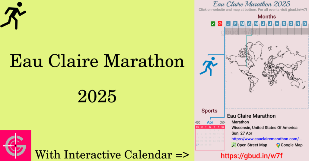 Sport event in 2025, Eau Claire Marathon 2025