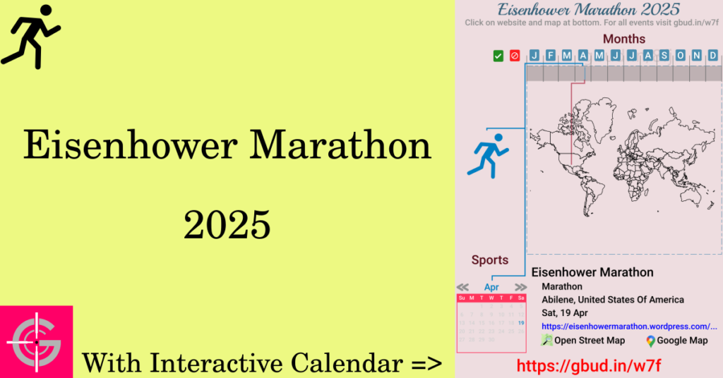 Sport event in 2025, Eisenhower Marathon 2025