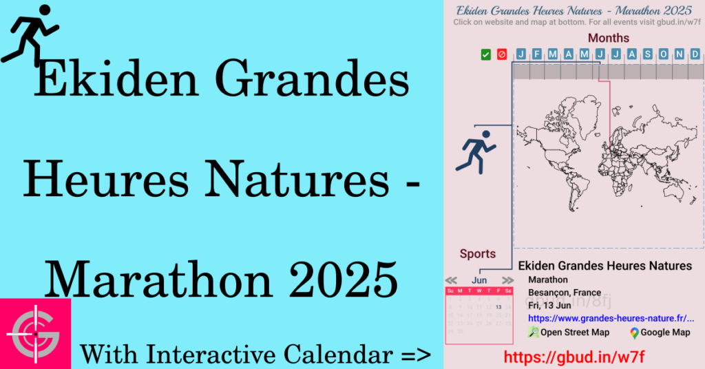 Sport event in 2025, Ekiden Grandes Heures Natures - Marathon 2025