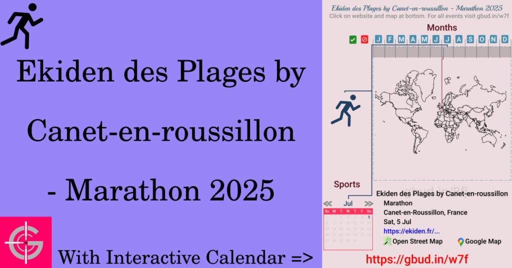 Sport event in 2025, Ekiden des Plages by Canet-en-roussillon - Marathon 2025