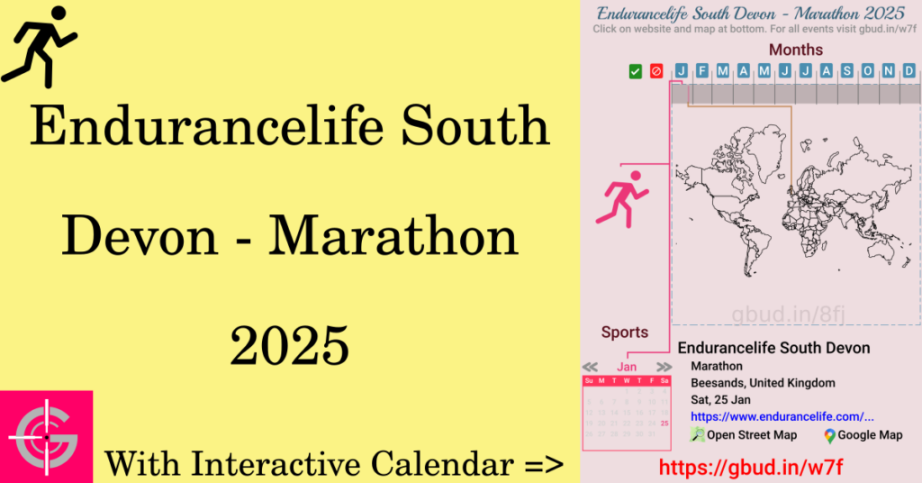 Sport event in 2025, Endurancelife South Devon - Marathon 2025