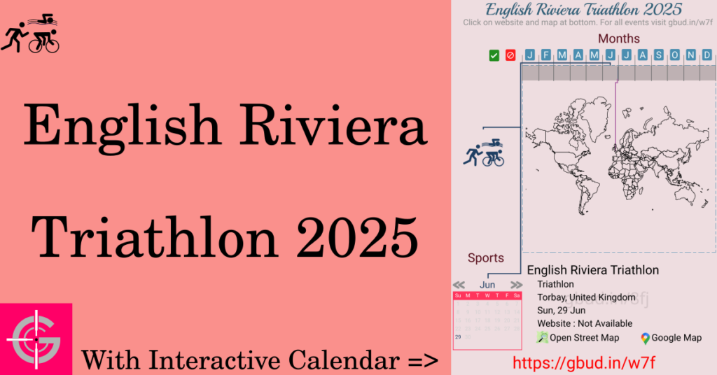 Sport event in 2025, English Riviera Triathlon 2025