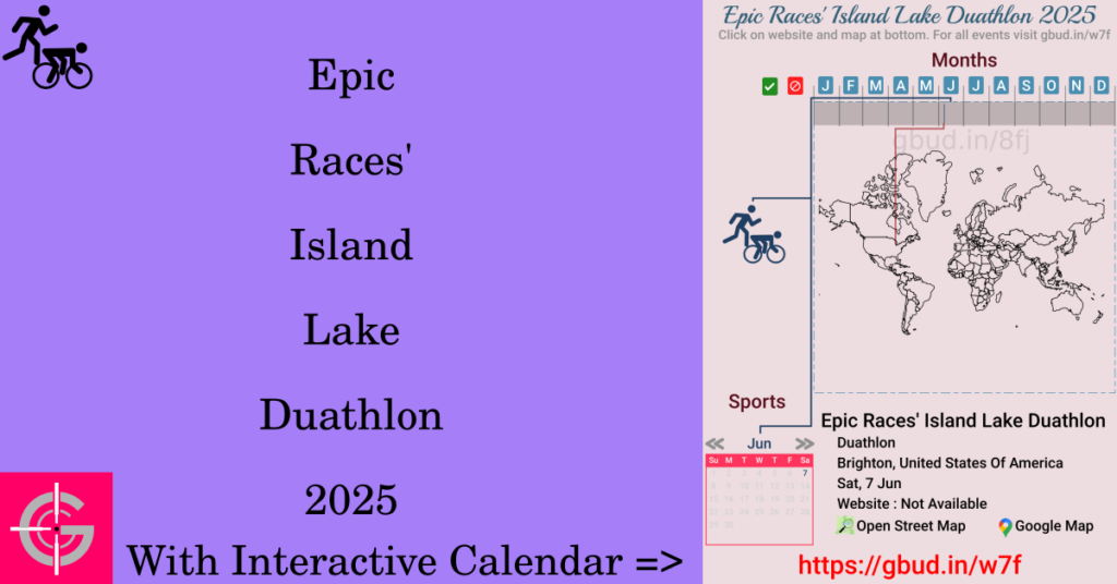 Sport event in 2025, Epic Races' Island Lake Duathlon 2025