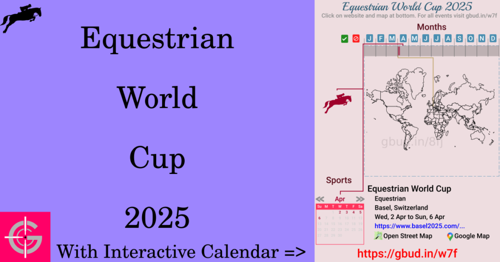 Sport event in 2025, Equestrian World Cup 2025