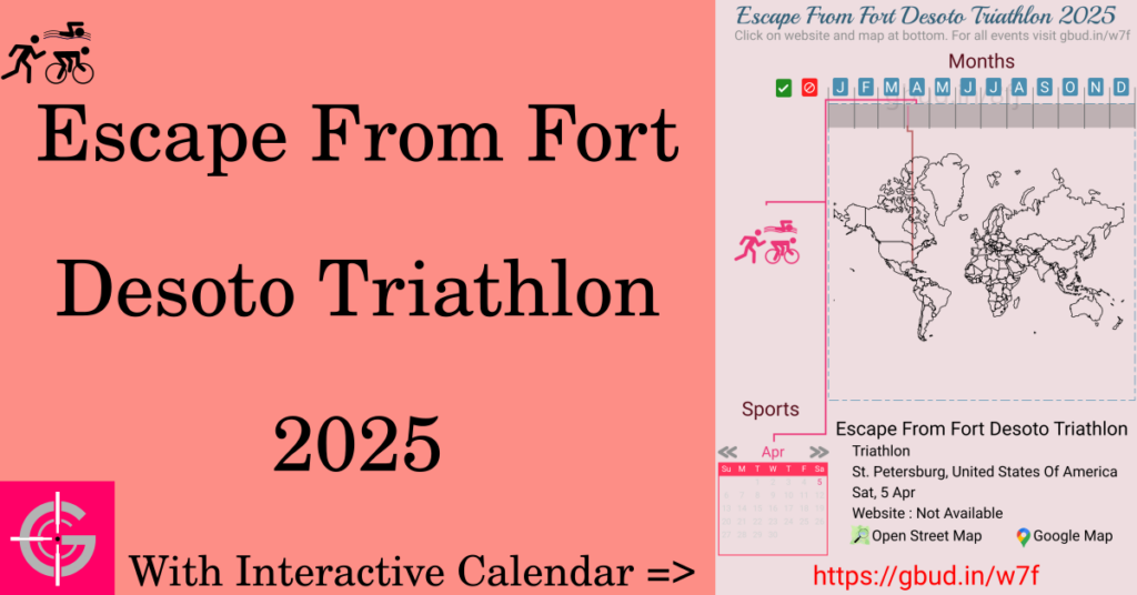 Sport event in 2025, Escape From Fort Desoto Triathlon 2025