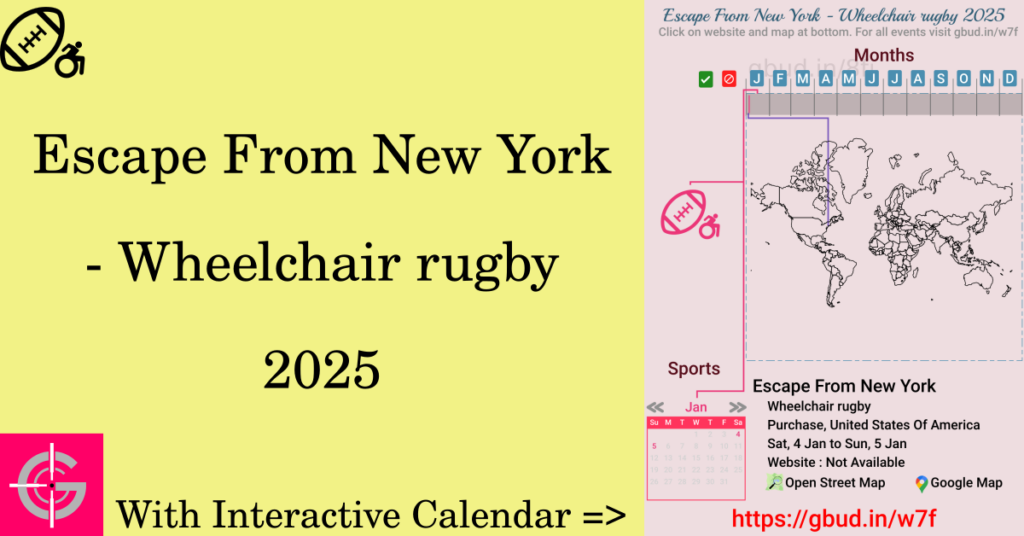 Sport event in 2025, Escape From New York - Wheelchair rugby 2025