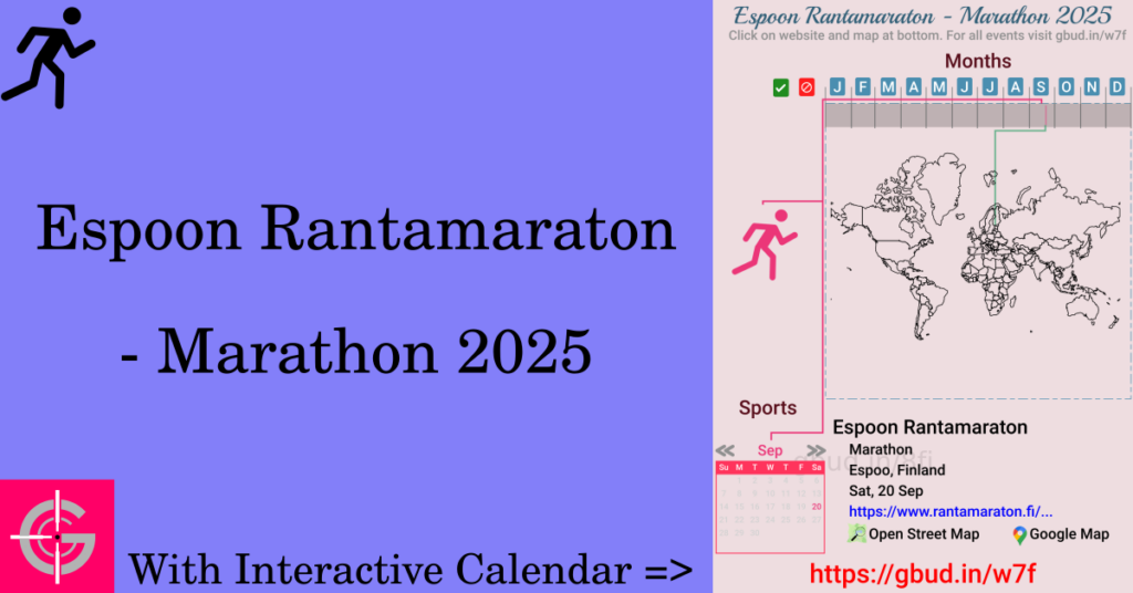 Sport event in 2025, Espoon Rantamaraton - Marathon 2025