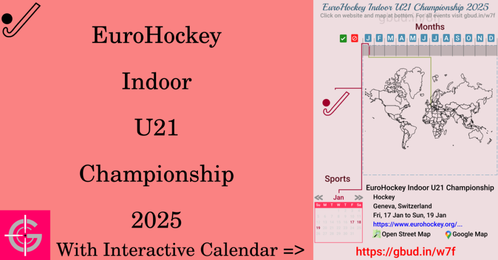 Sport event in 2025, EuroHockey Indoor U21 Championship 2025