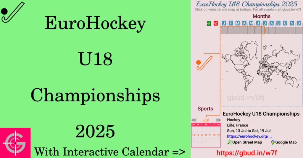 Sport event in 2025, EuroHockey U18 Championships 2025