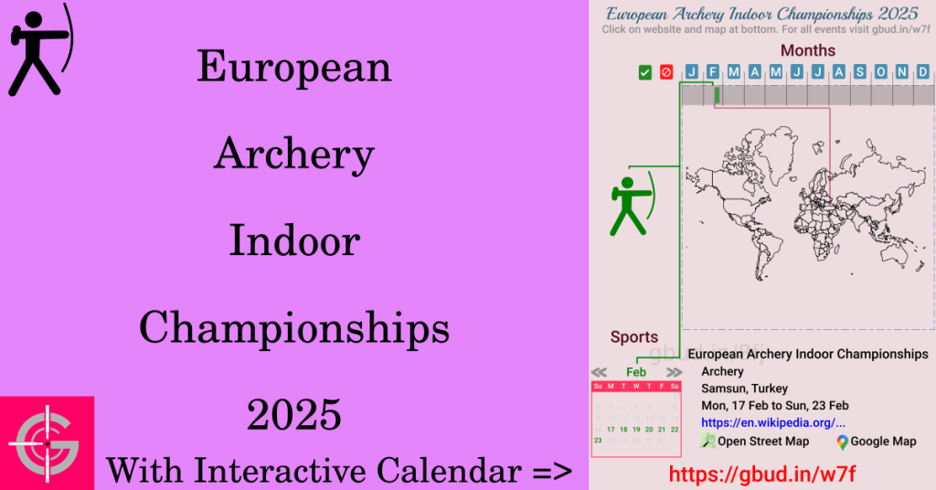 Sport event in 2025, European Archery Indoor Championships 2025