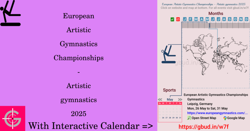 Sport event in 2025, European Artistic Gymnastics Championships - Artistic gymnastics 2025