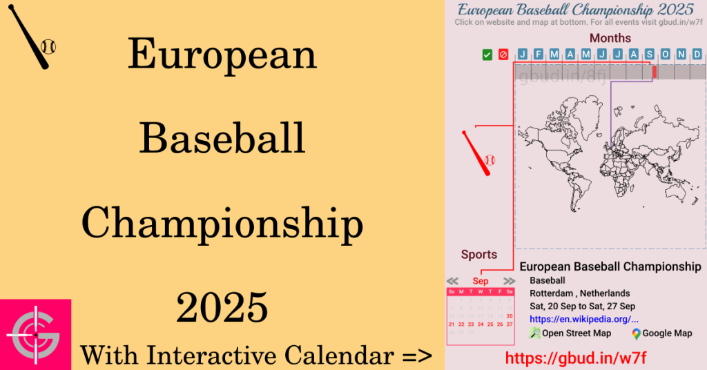 Sport event in 2025, European Baseball Championship 2025