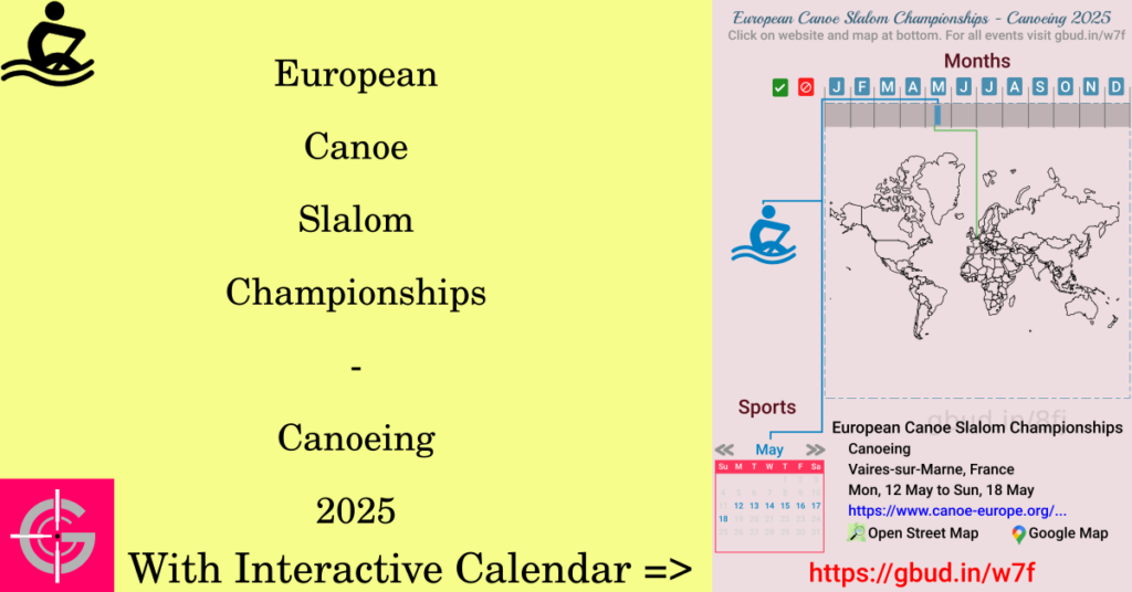 Sport event in 2025, European Canoe Slalom Championships - Canoeing 2025