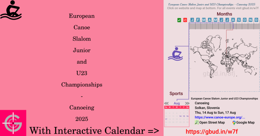 Sport event in 2025, European Canoe Slalom Junior and U23 Championships - Canoeing 2025