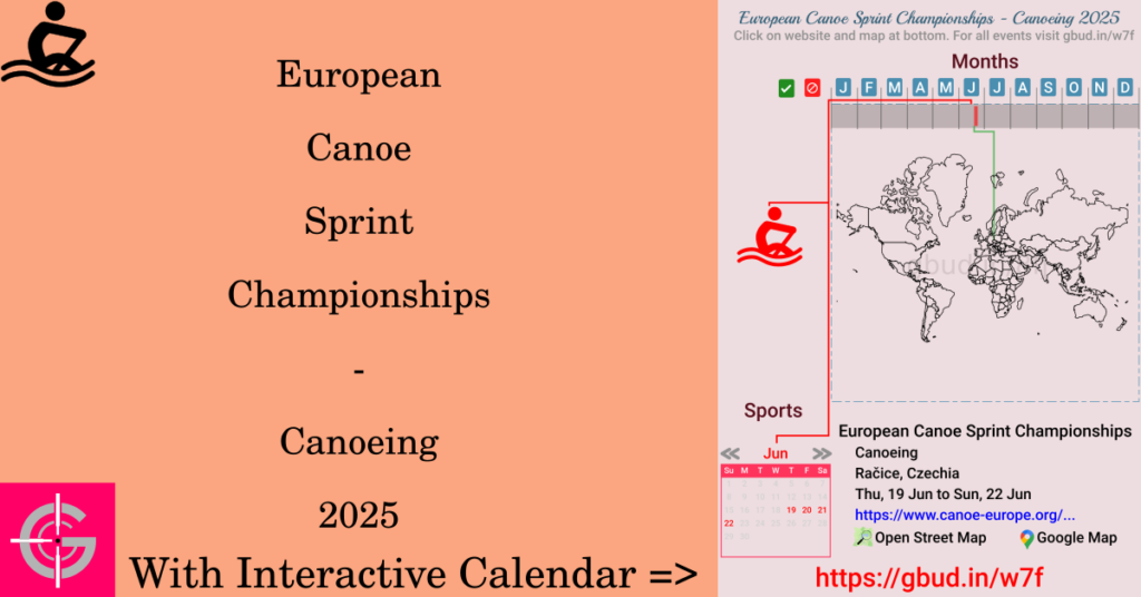 Sport event in 2025, European Canoe Sprint Championships - Canoeing 2025