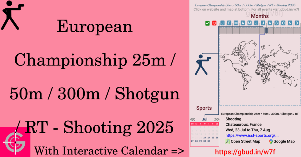 Sport event in 2025, European Championship 25m / 50m / 300m / Shotgun / RT - Shooting 2025