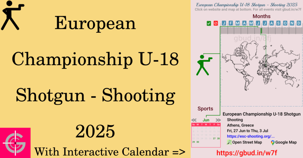 Sport event in 2025, European Championship U-18 Shotgun - Shooting 2025