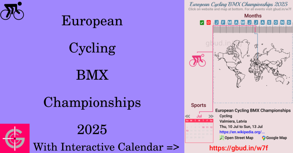 Sport event in 2025, European Cycling BMX Championships 2025