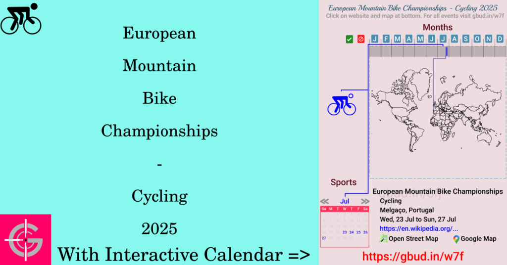 Sport event in 2025, European Mountain Bike Championships - Cycling 2025