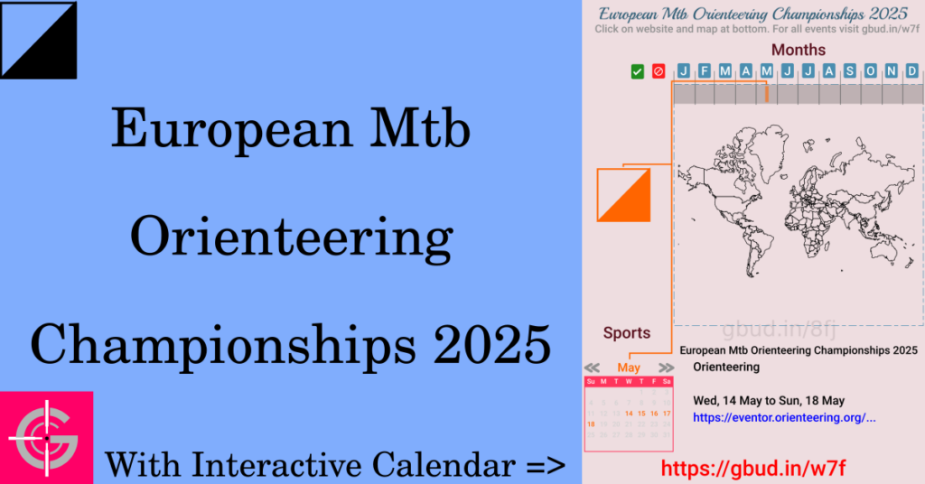 Sport event in 2025, European Mtb Orienteering Championships 2025