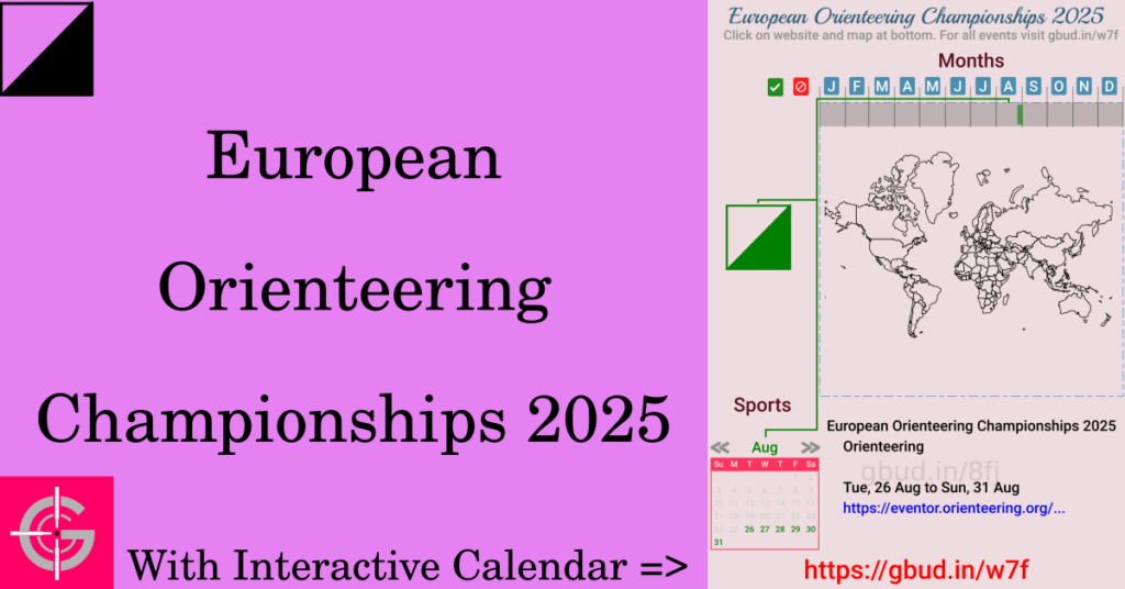 Sport event in 2025, European Orienteering Championships 2025