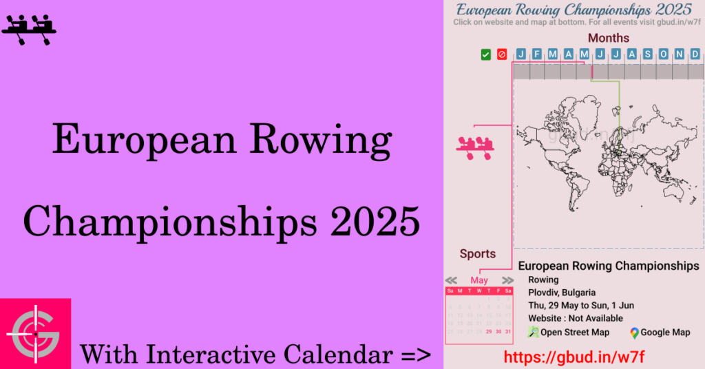 Sport event in 2025, European Rowing Championships 2025