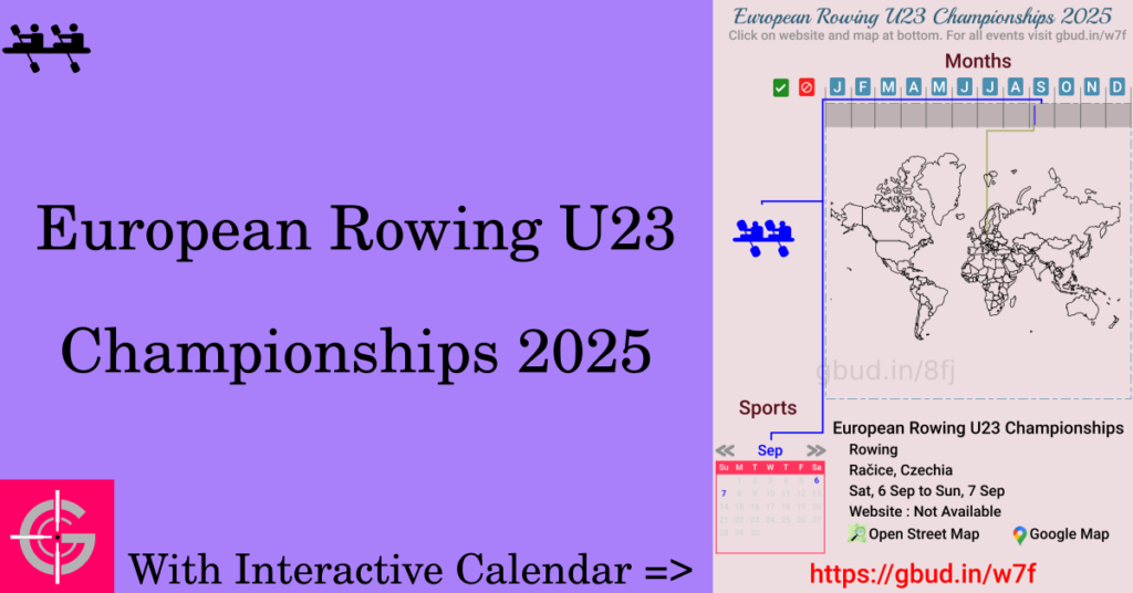 Sport event in 2025, European Rowing U23 Championships 2025