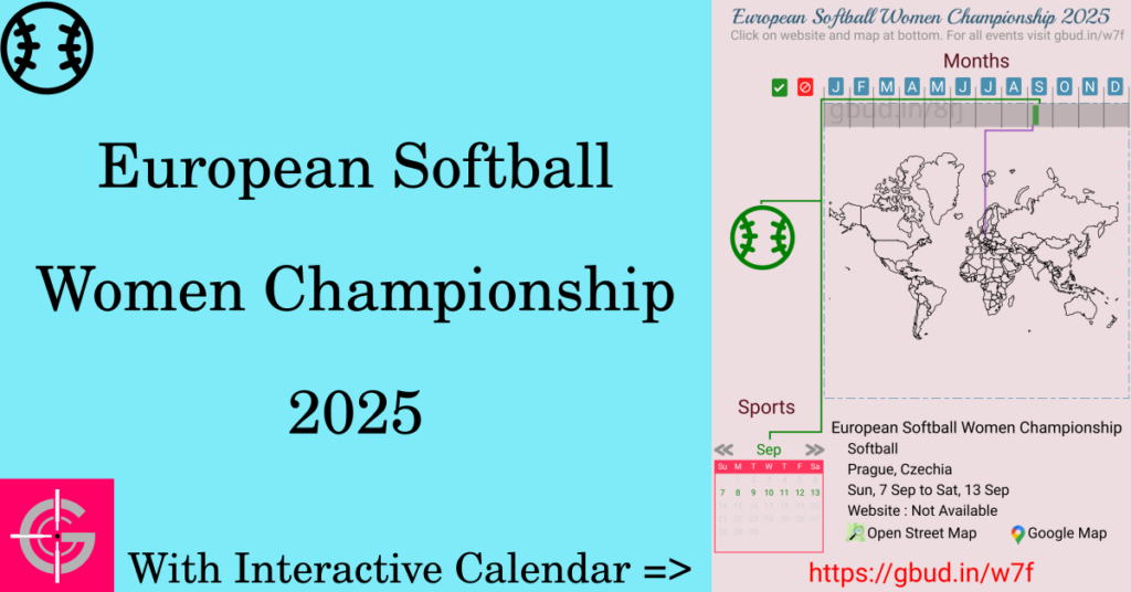 Sport event in 2025, European Softball Women Championship 2025