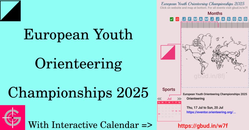 Sport event in 2025, European Youth Orienteering Championships 2025