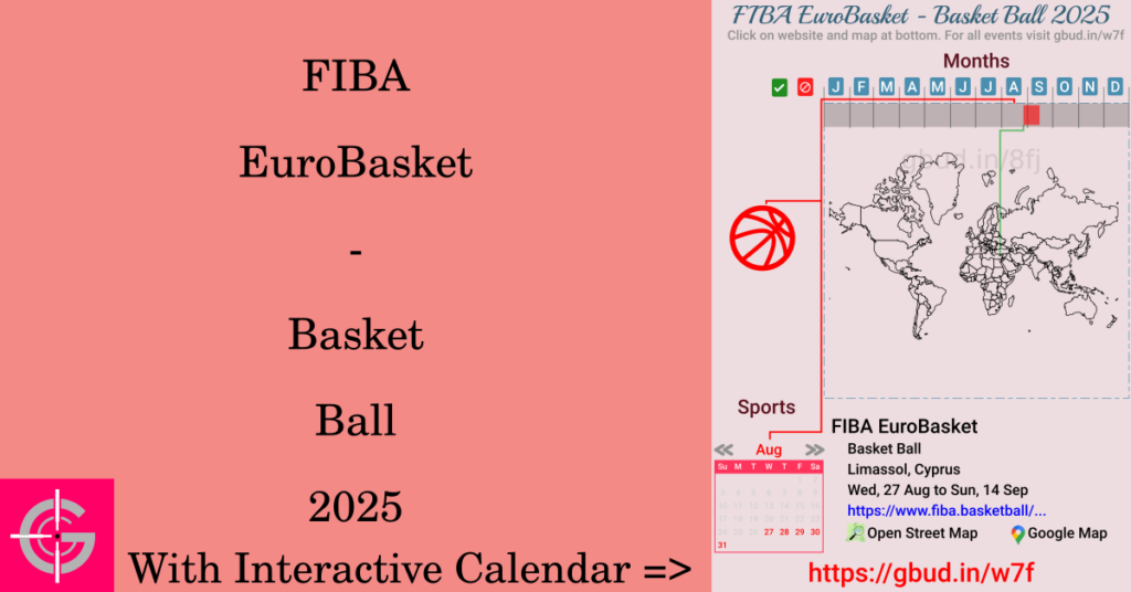 Sport event in 2025, FIBA EuroBasket - Basket Ball 2025