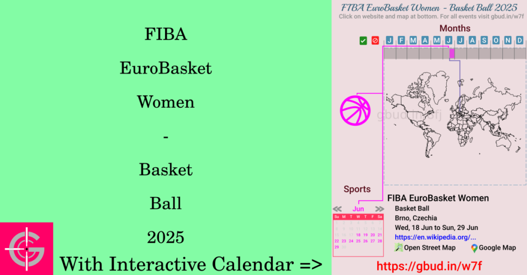 Sport event in 2025, FIBA EuroBasket Women - Basket Ball 2025